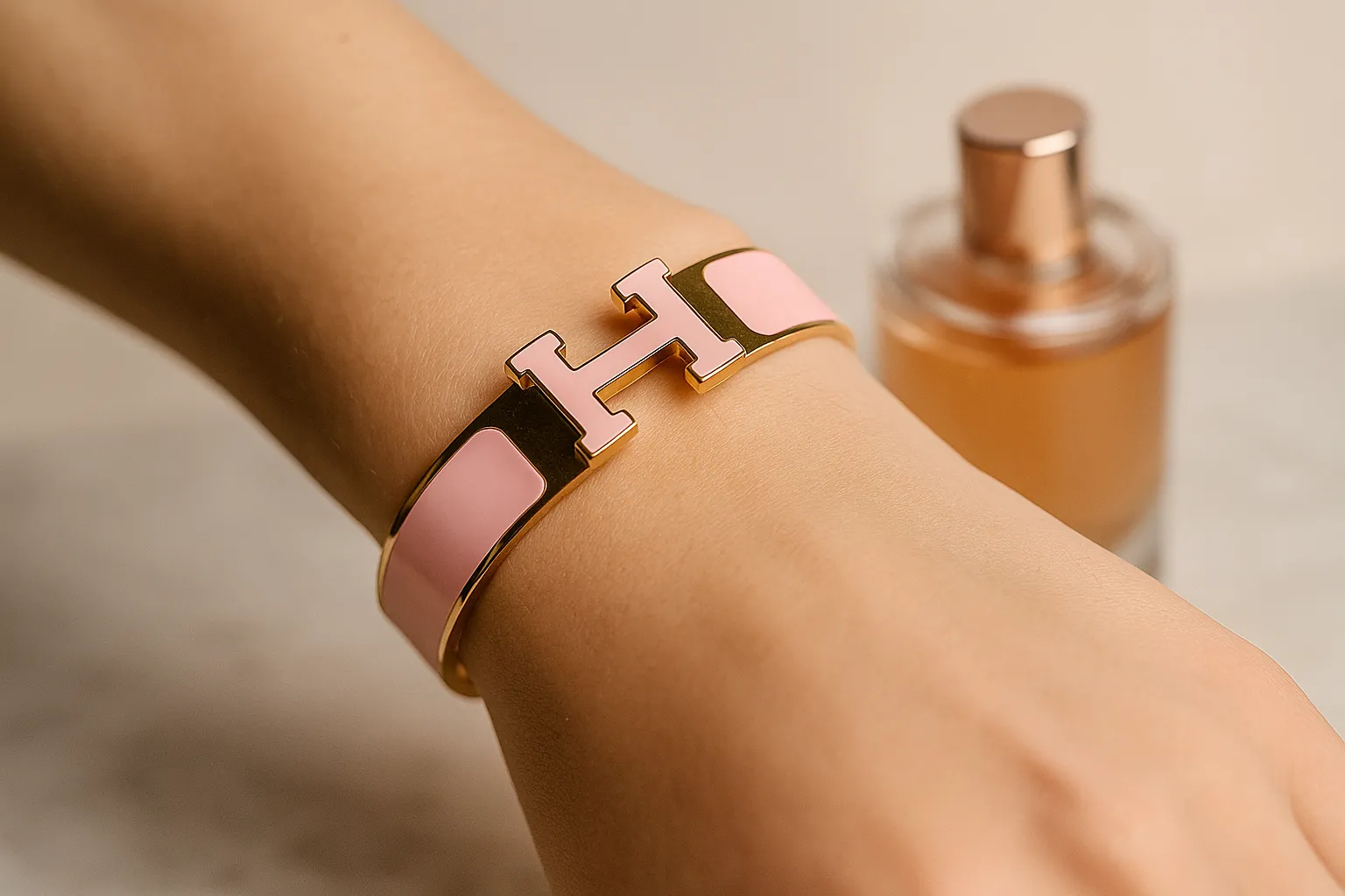 دستبند زنانه بنگل مدل هرمس از جنس استیل | خرید از فروشگاه اکسسوری ملورین دستبند زنانه بنگل مدل هرمس از جنس استیل - فروشگاه فروشگاه اکسسوری ملورین