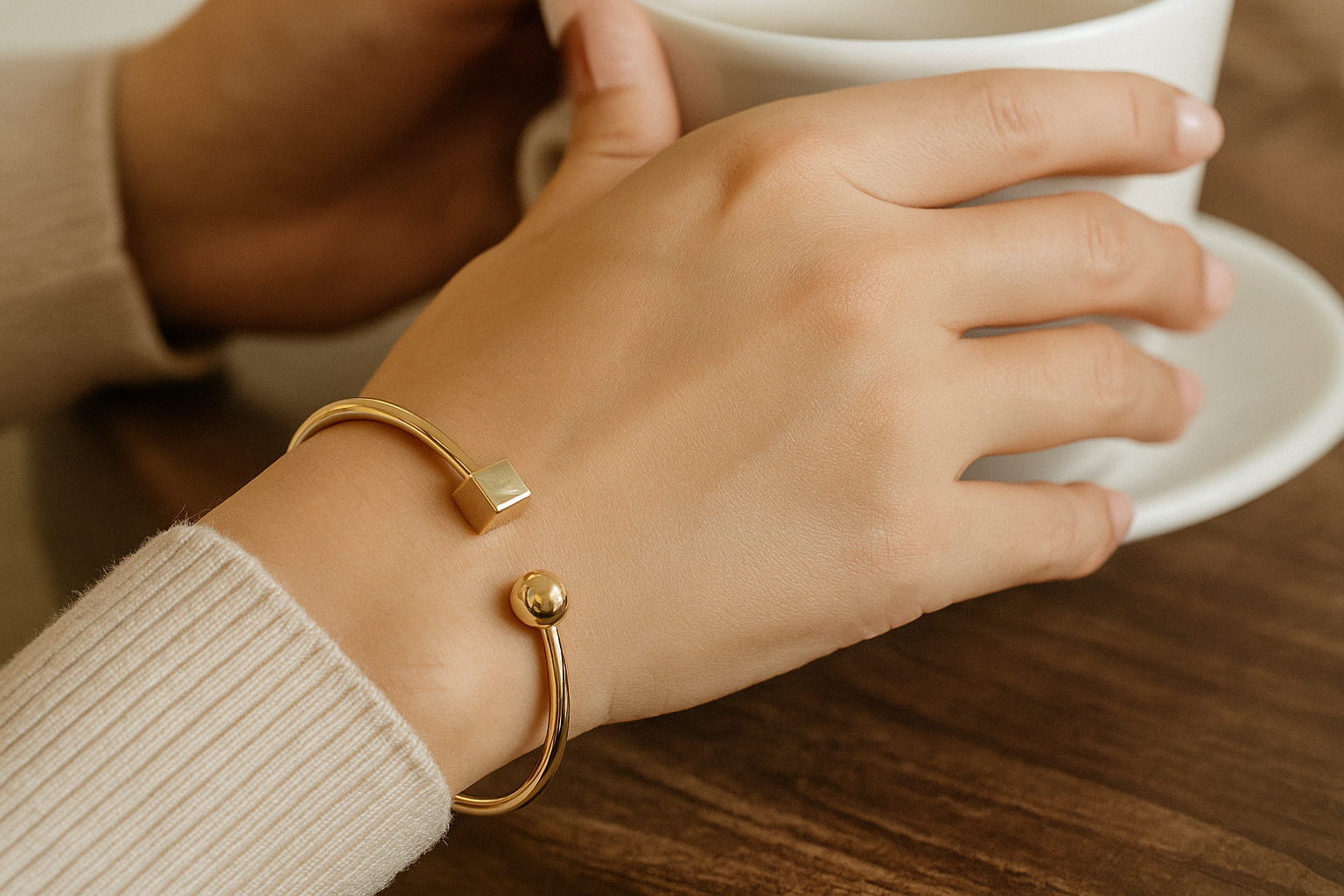 دستبند زنانه بنگل مدل گوی و تاس از جنس استیل - فروشگاه فروشگاه اکسسوری ملورین