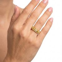 انگشتر زنانه ونکلیف مدل نگین دار از جنس ابکاری رادیوم