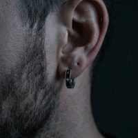 پیرسینگ گوش مردانه مدل حلقه ای از جنس استیل
