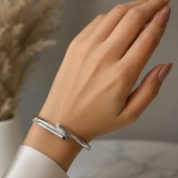 دستبند زنانه مدل بنگل طرح فانتزی از جنس ابکاری رادیوم